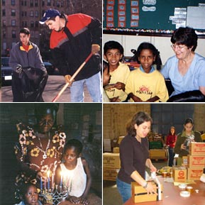 people doing charity